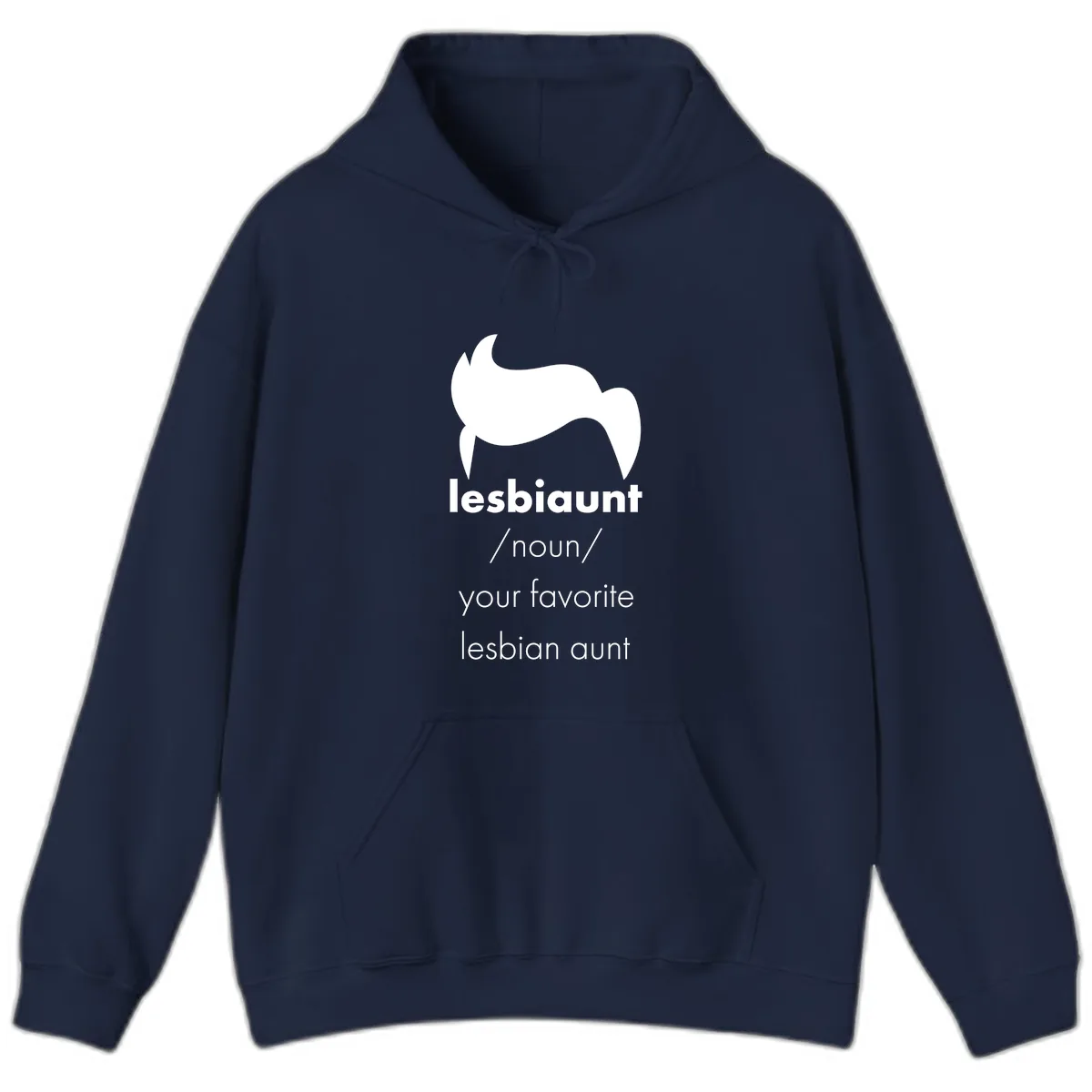 Lesbian Aunt Definition Hoodie in Navy