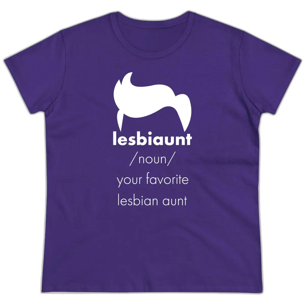 Lesbian Aunt Definition Ladies Tee in Purple