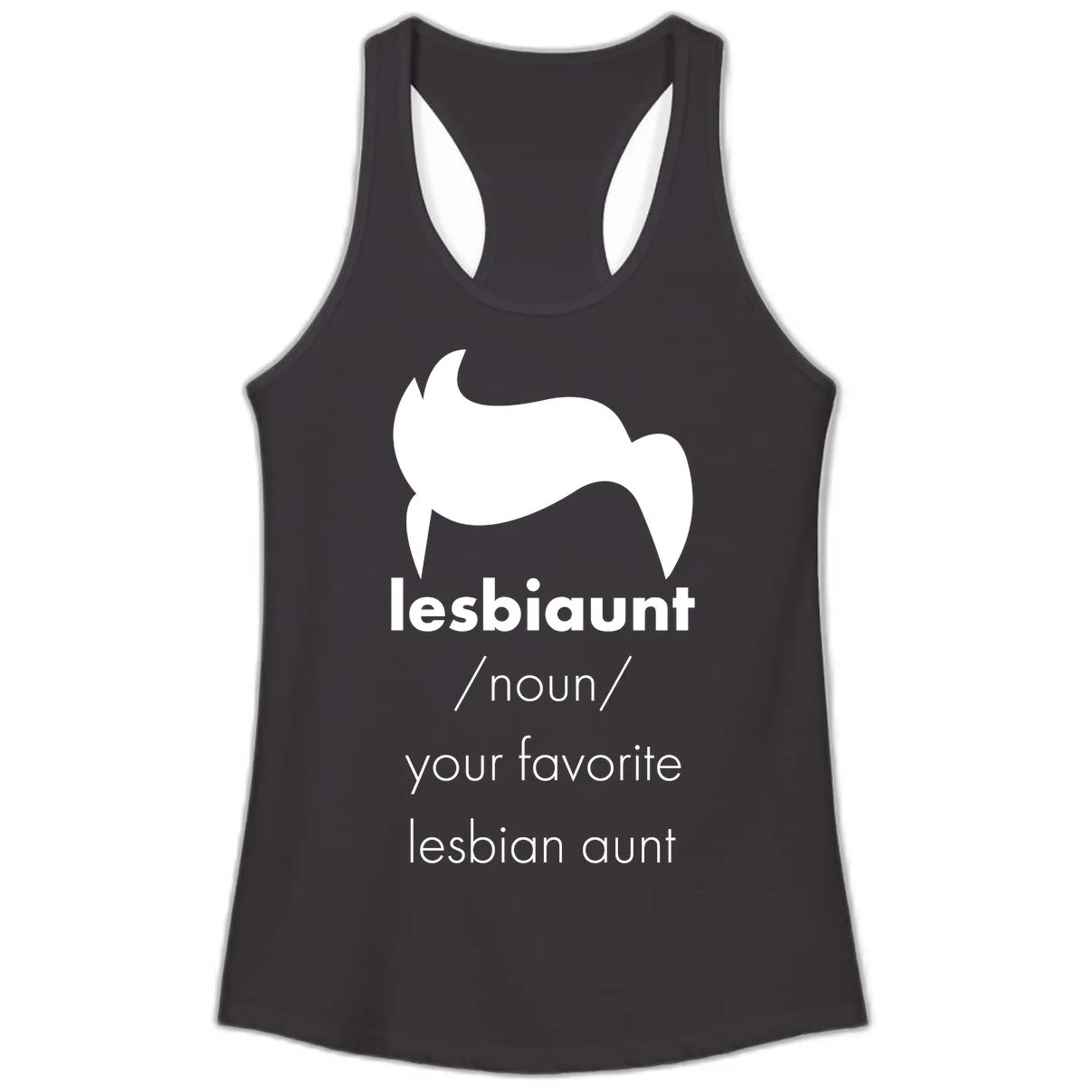 Lesbian Aunt Definition Ladies Tank in Black