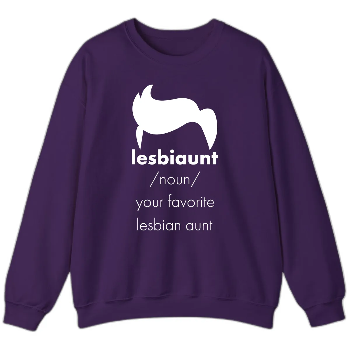 Lesbian Aunt Definition Sweatshirt in Purple