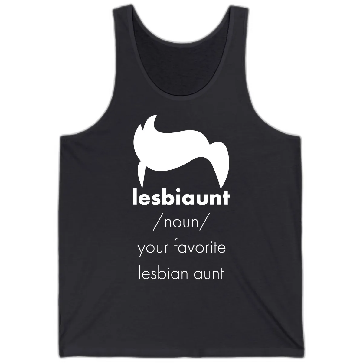 Lesbian Aunt Definition Tank in Dark Grey