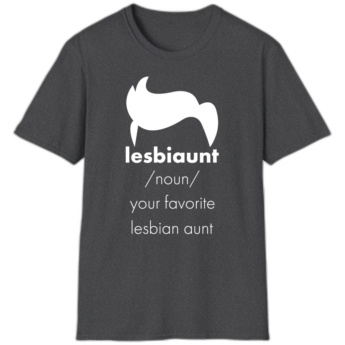 Lesbian Aunt Definition T-Shirt in Dark Heather