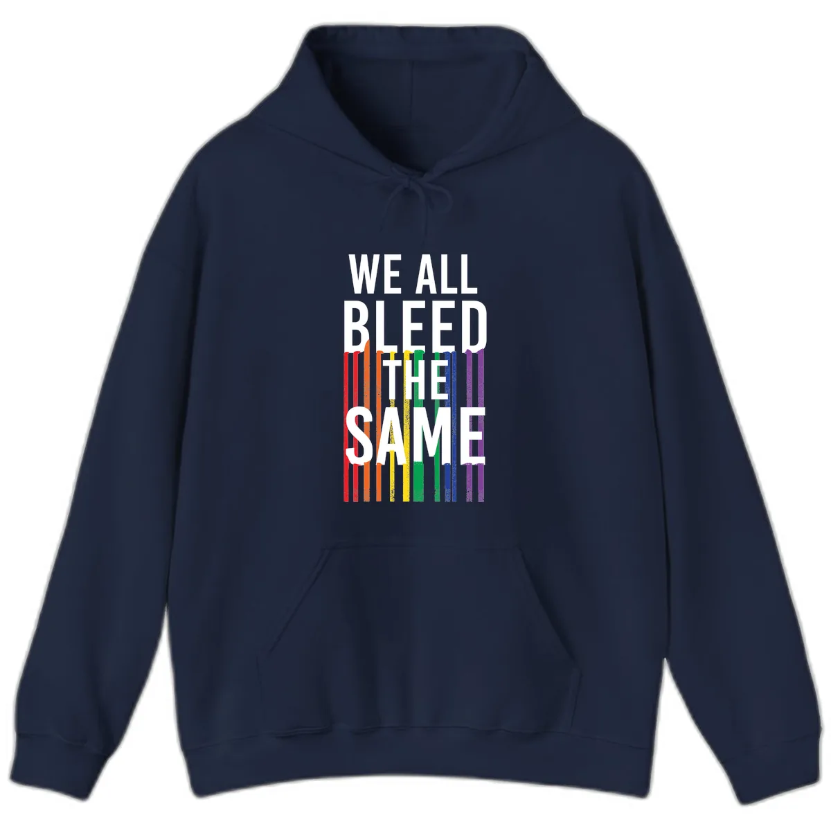 We All Bleed The Same Hoodie in Navy