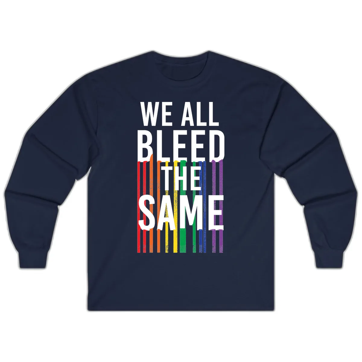 We All Bleed The Same Long Sleeve in Navy