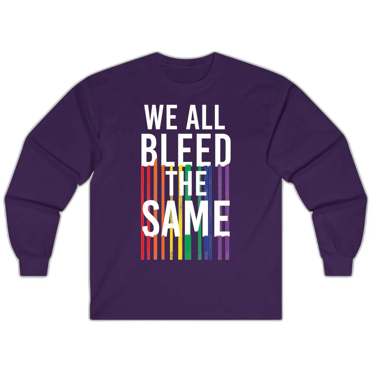 We All Bleed The Same Long Sleeve in Purple