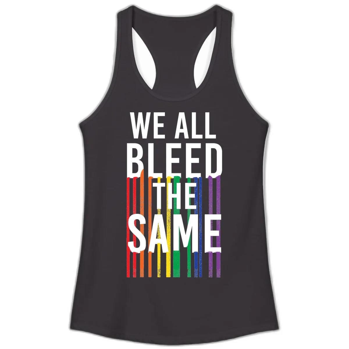 We All Bleed The Same Ladies Tank in Black