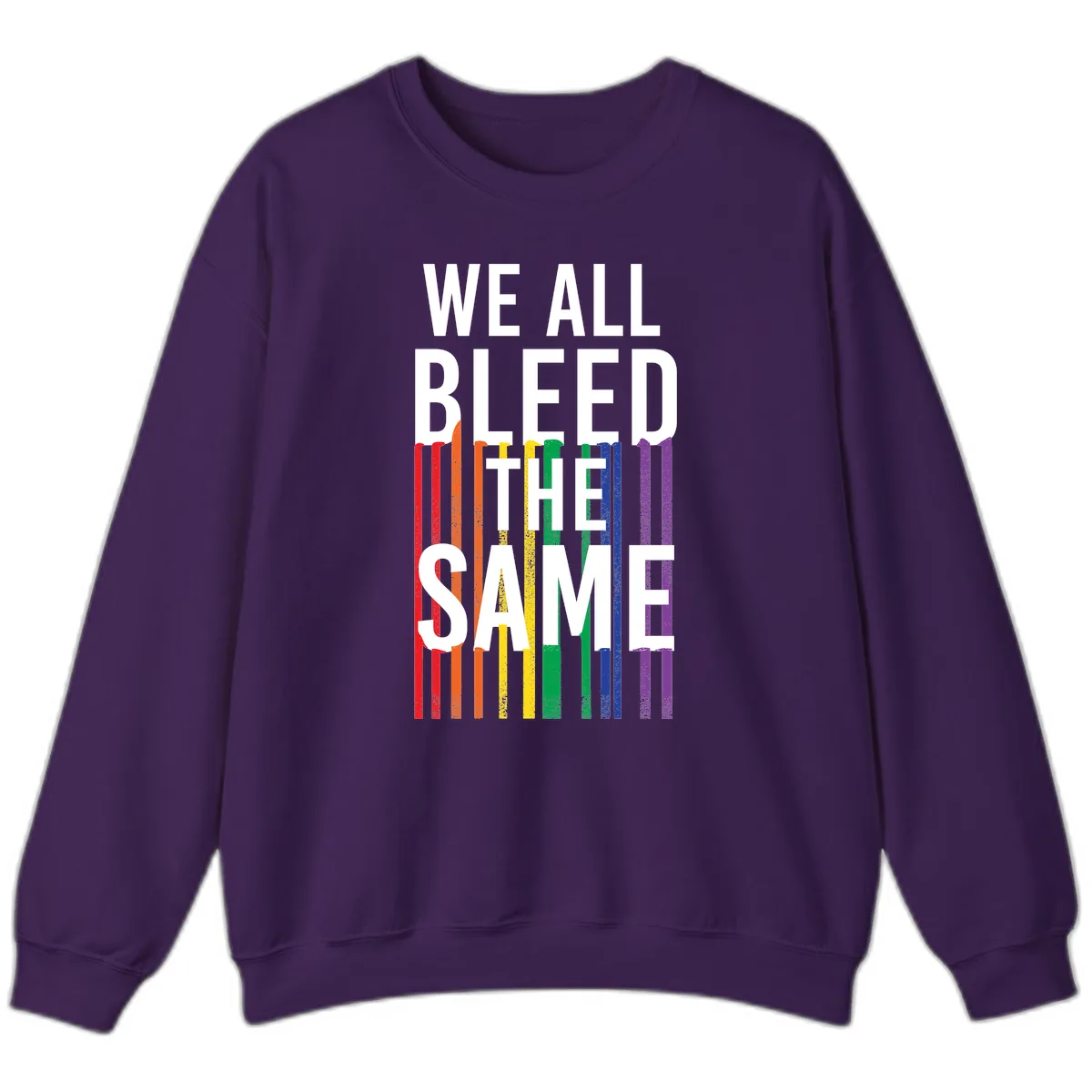 We All Bleed The Same Sweatshirt in Purple