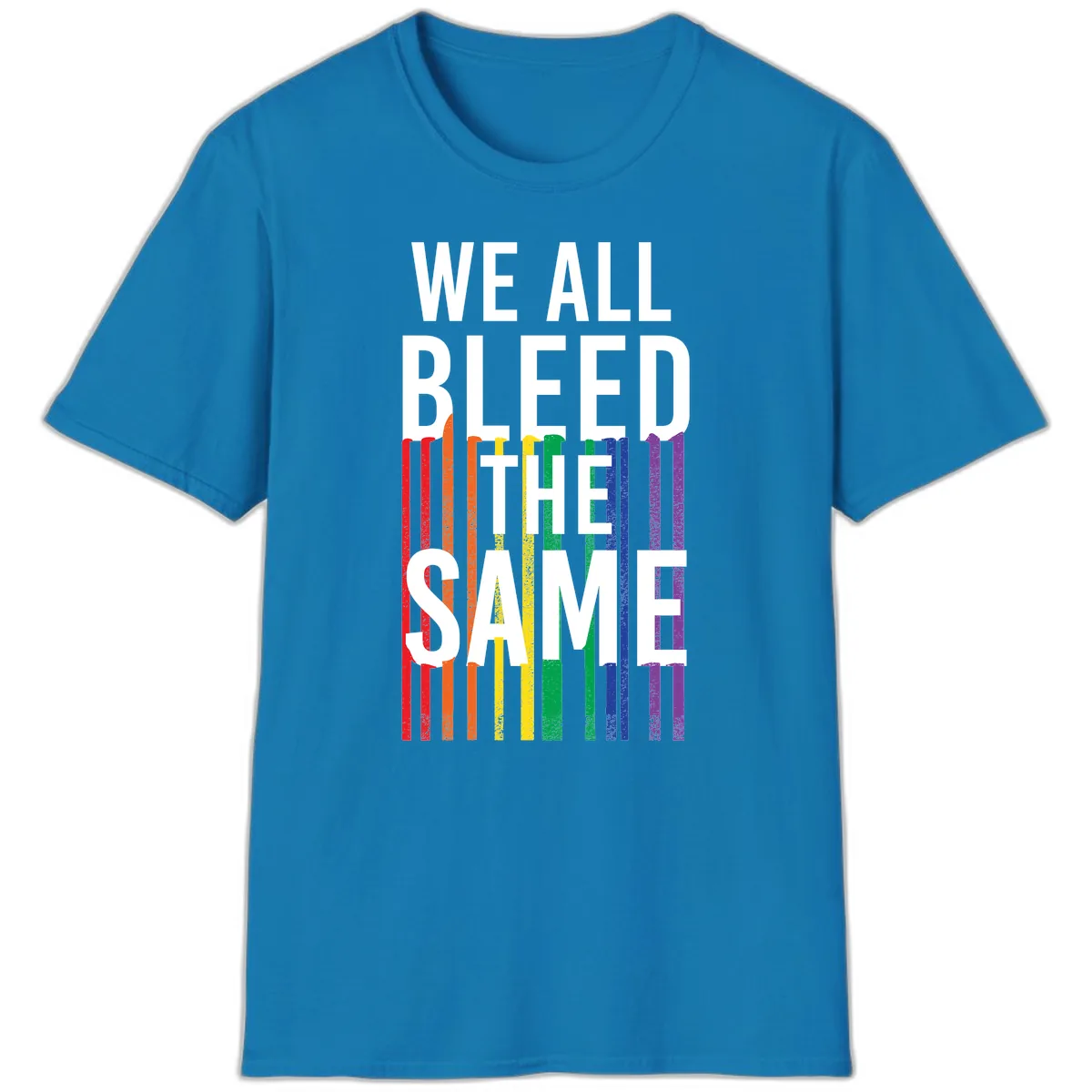 We All Bleed The Same T-Shirt in Sapphire