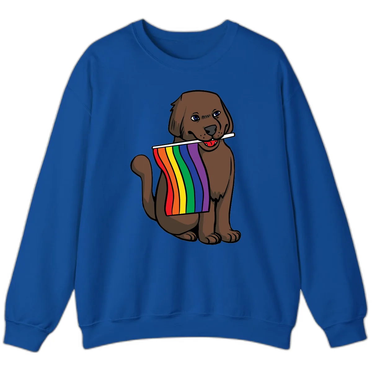 Rainbow Pride Dog Sweatshirt in Royal
