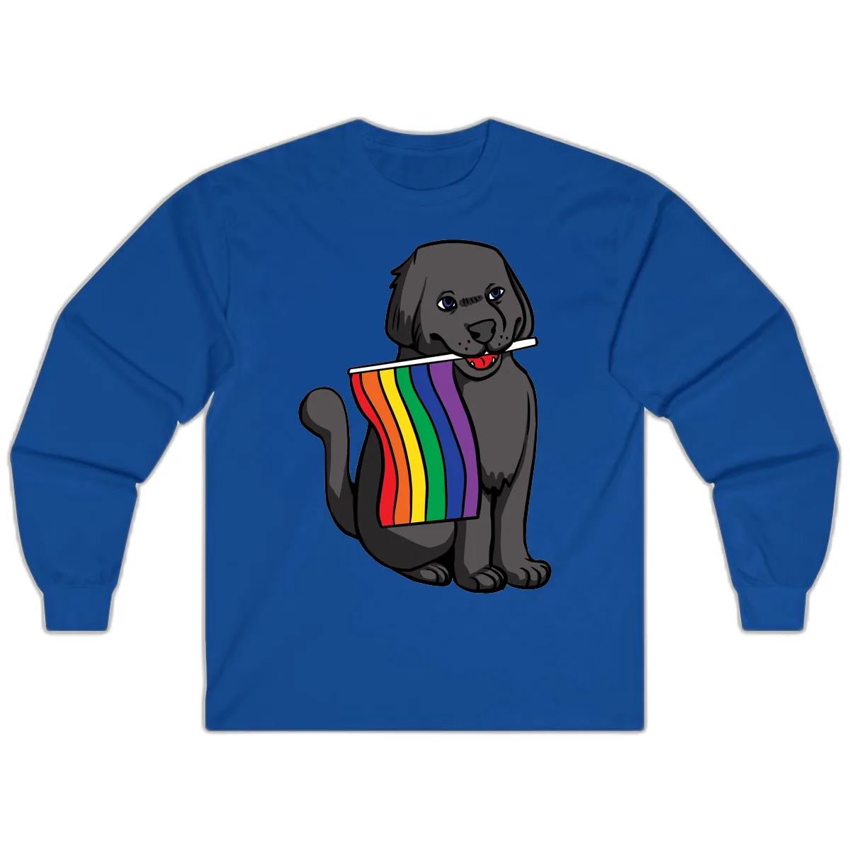 Rainbow Pride Pup Long Sleeve in Royal