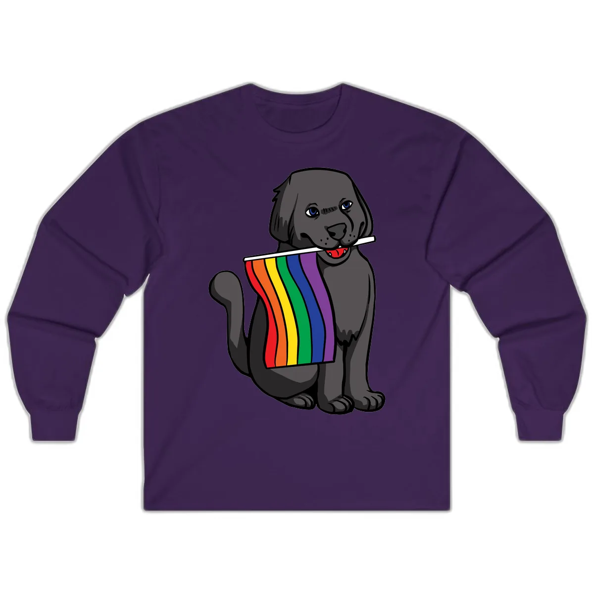 Rainbow Pride Pup Long Sleeve in Purple