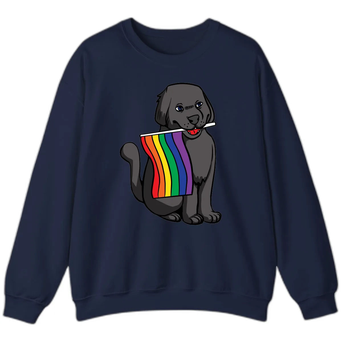 Rainbow Pride Pup Sweatshirt in Navy