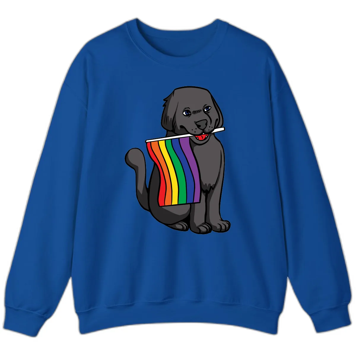 Rainbow Pride Pup Sweatshirt in Royal