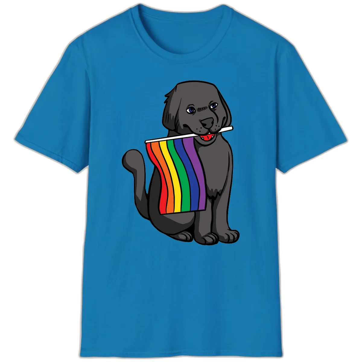 Rainbow Pride Pup T-Shirt in Sapphire