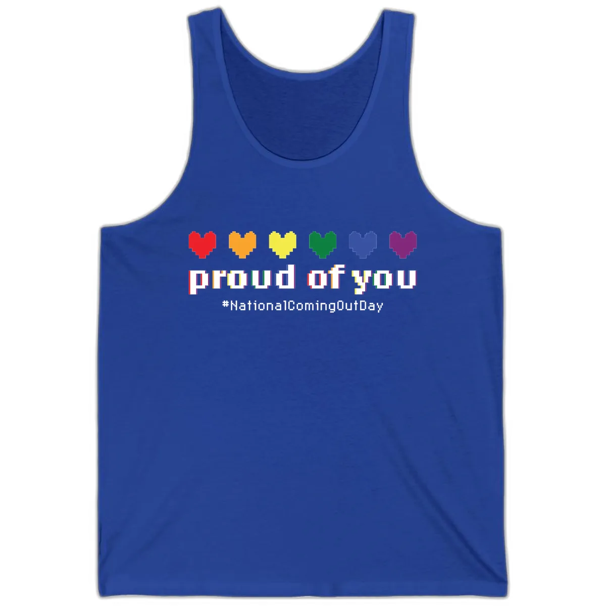 Proud Of You Rainbow Hearts Tank in True Royal
