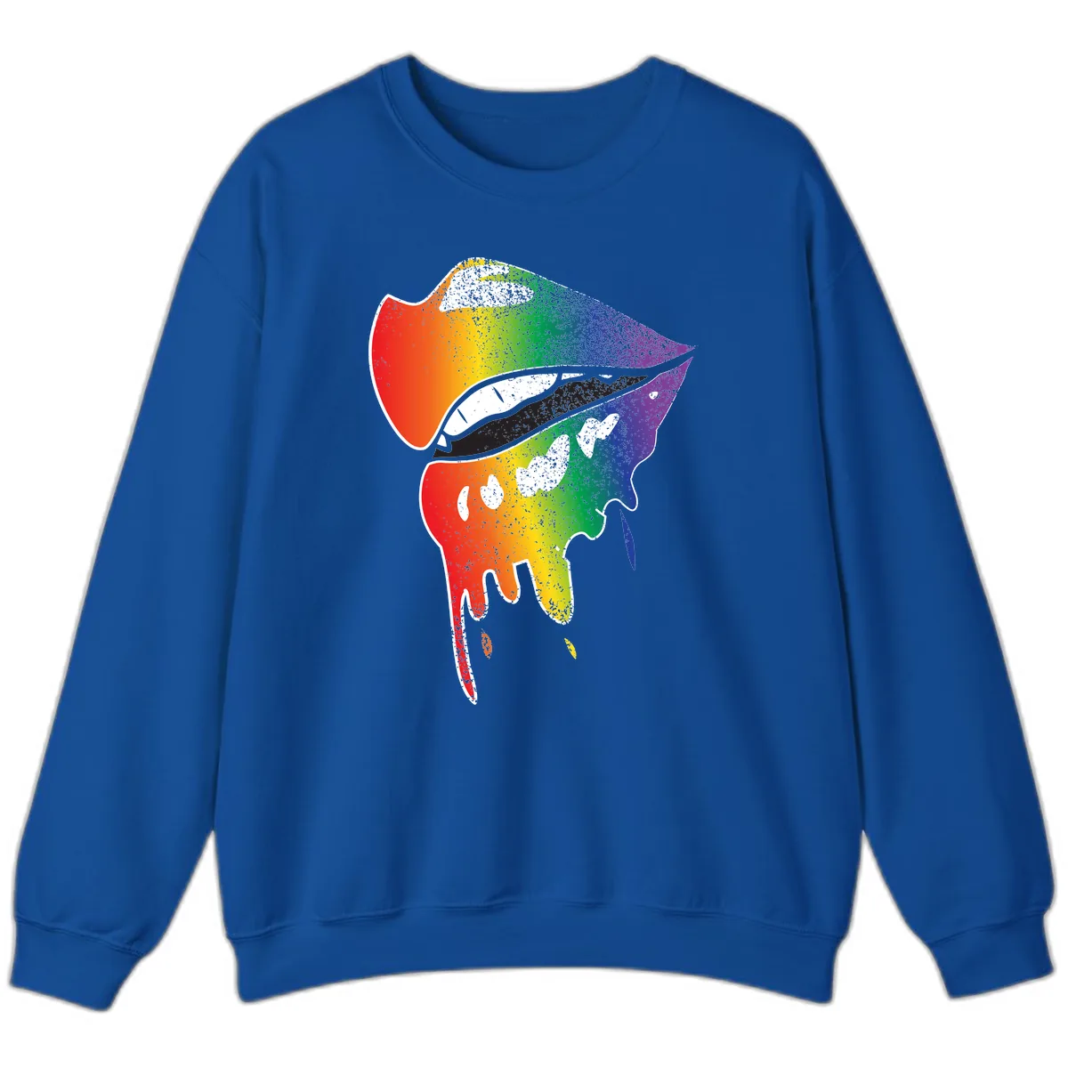 Rainbow Fish Pride Portrait Sweatshirt in Royal