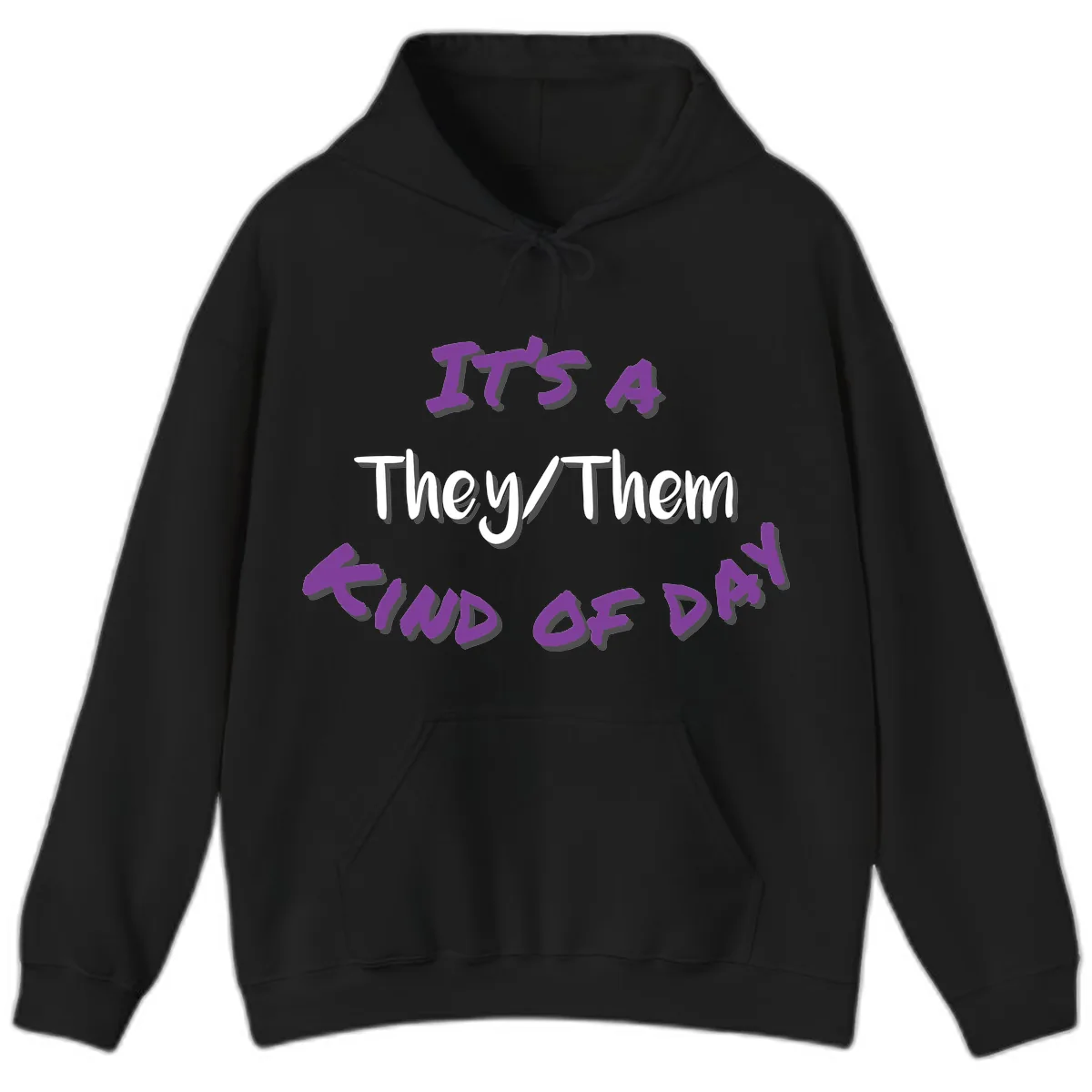 They/Them Proud Of Me Hoodie in Black