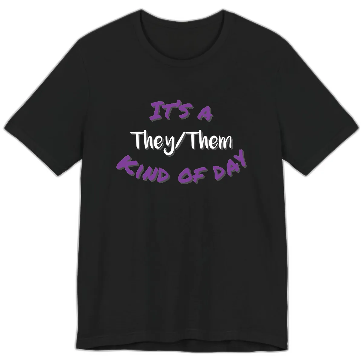 They/Them Proud Of Me Premium T-Shirt in Black
