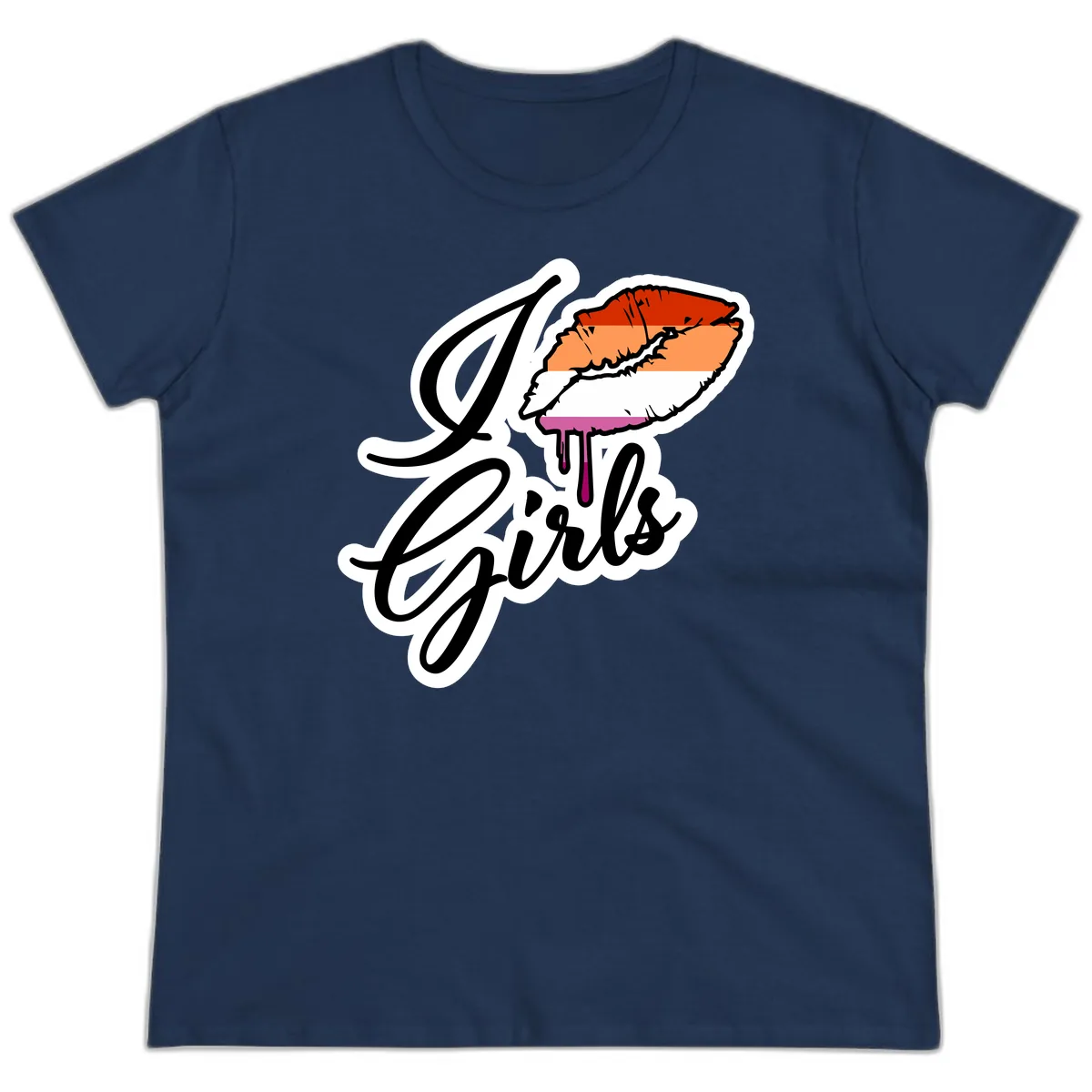 Girls Trip Lobster Roll Ladies Tee in Navy