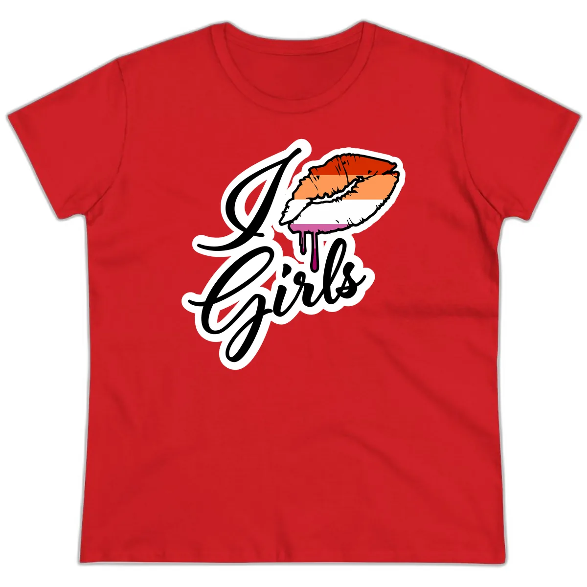 Girls Trip Lobster Roll Ladies Tee in Red