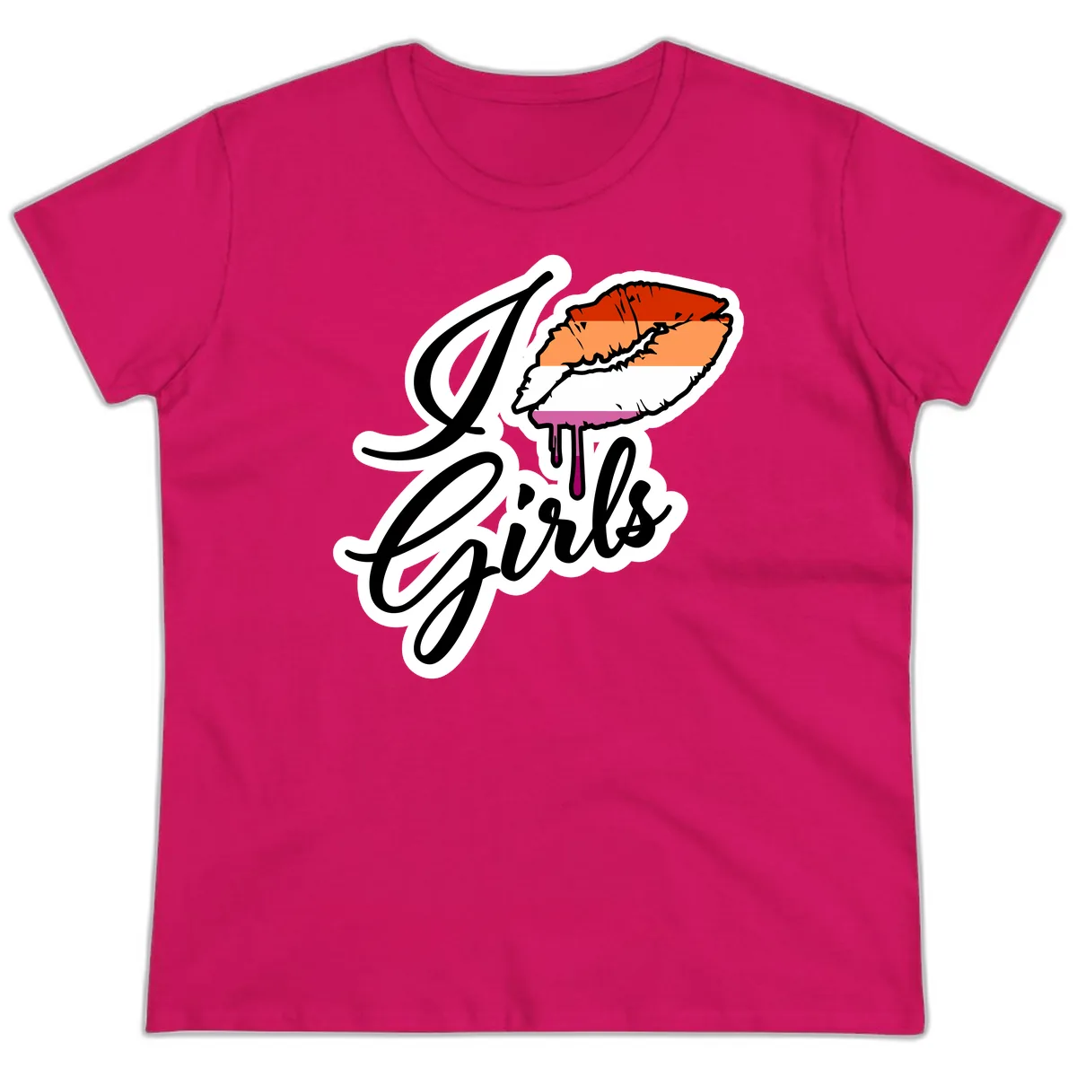 Girls Trip Lobster Roll Ladies Tee in Heliconia