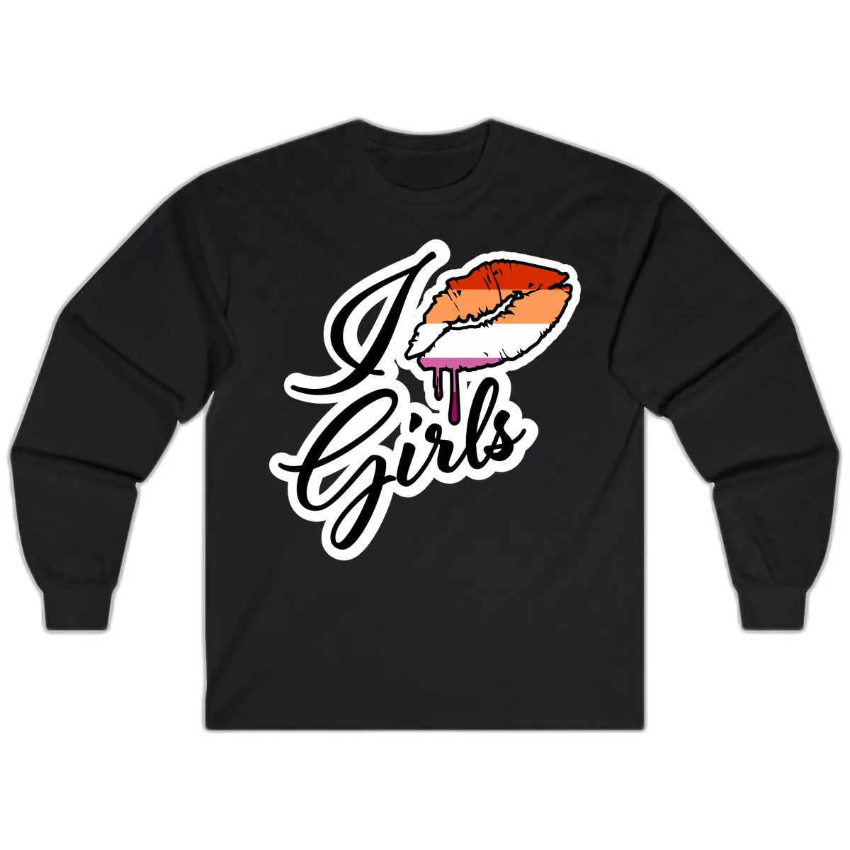 Girls Trip Lobster Roll Long Sleeve in Black