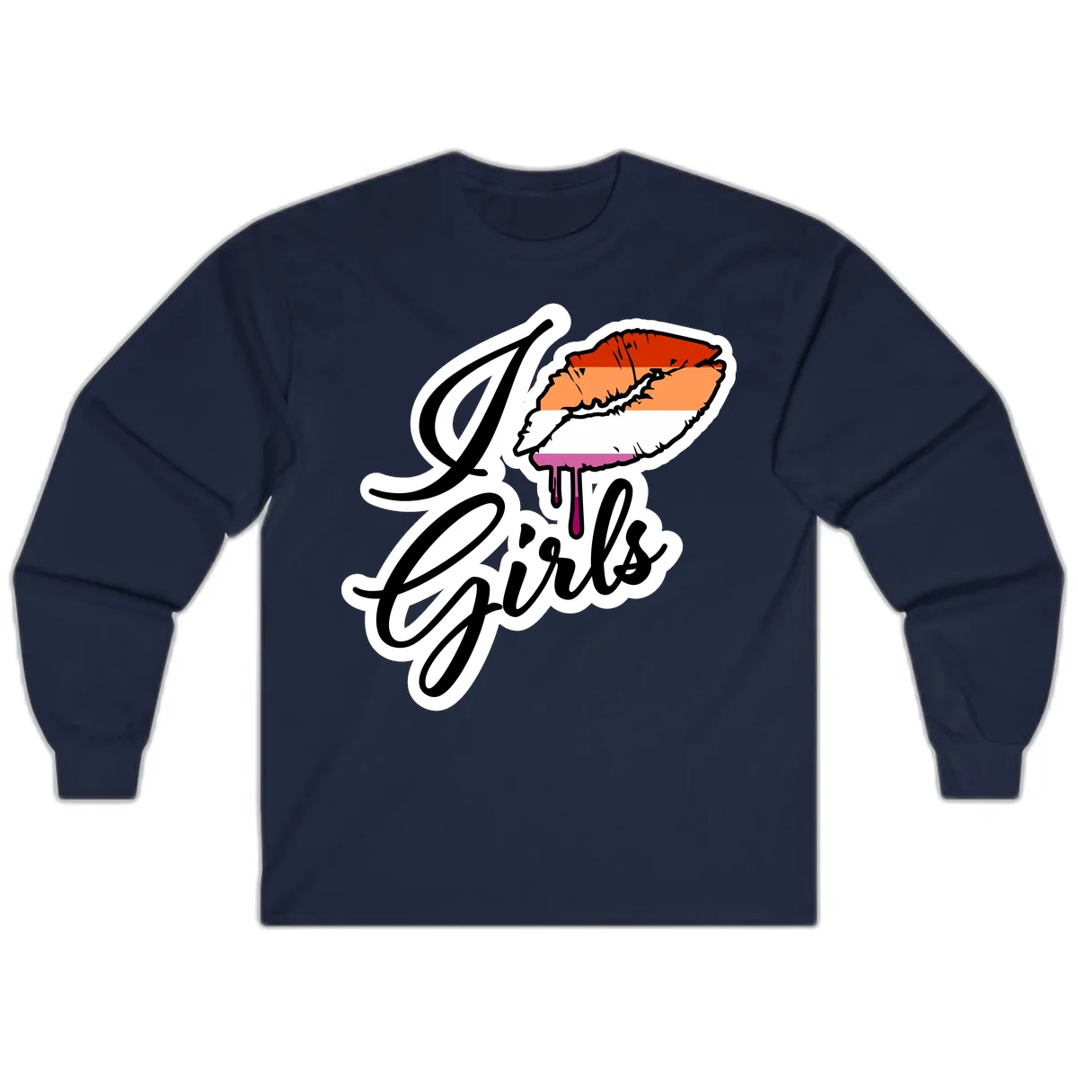 Girls Trip Lobster Roll Long Sleeve in Navy