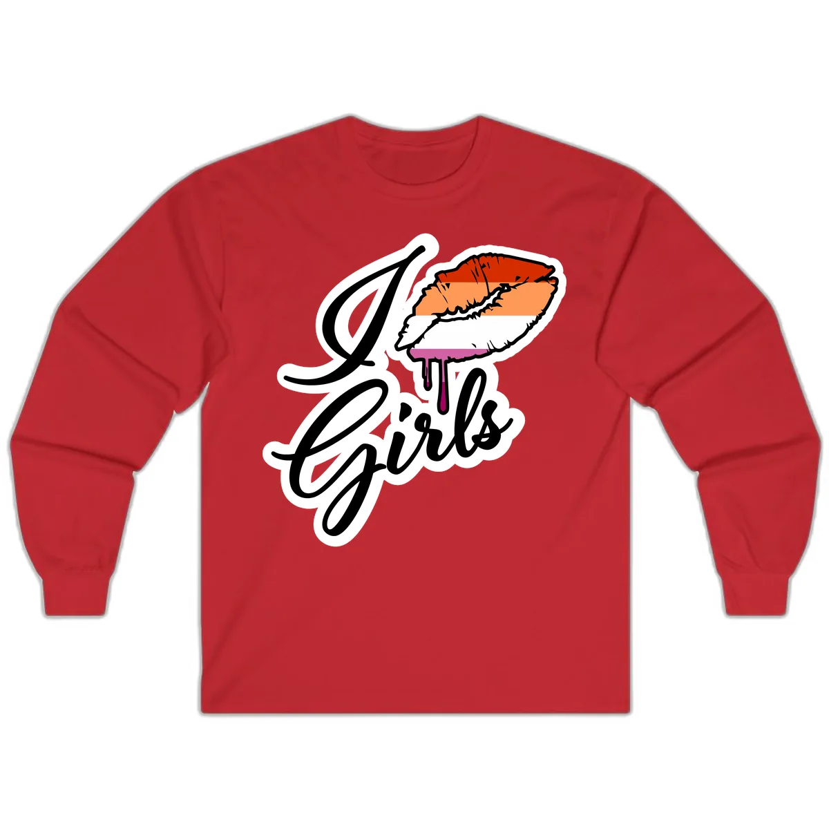 Girls Trip Lobster Roll Long Sleeve in Red