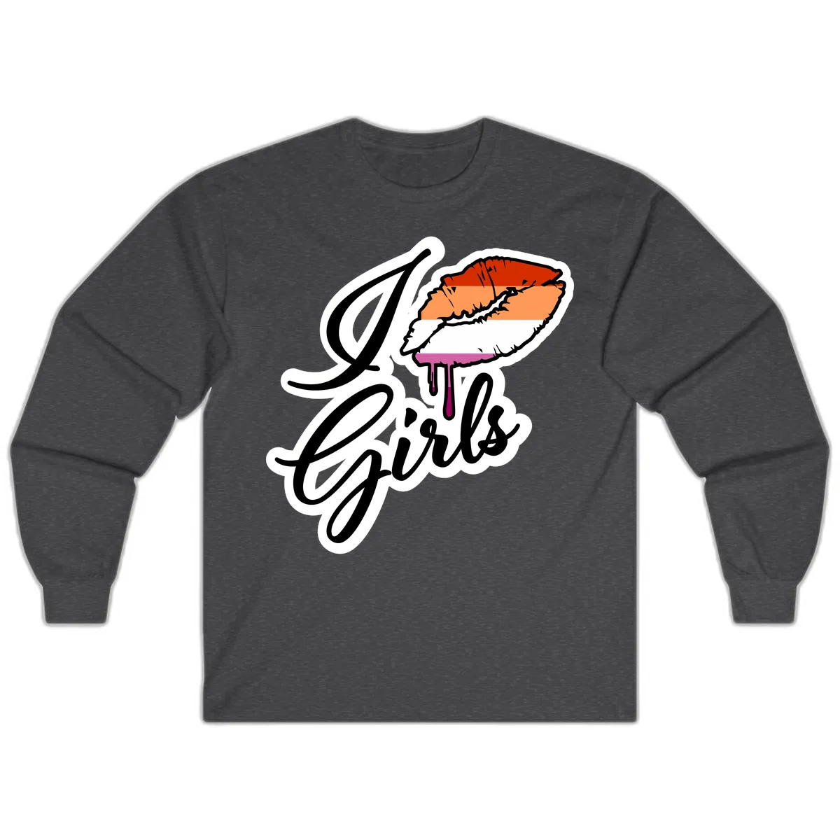 Girls Trip Lobster Roll Long Sleeve in Dark Heather