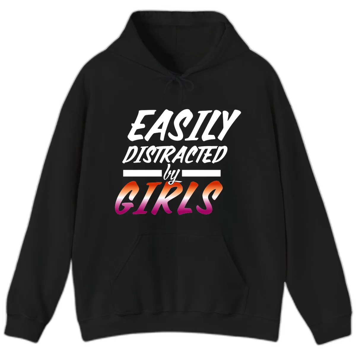 Easily Distracted by Giks Hoodie in Black