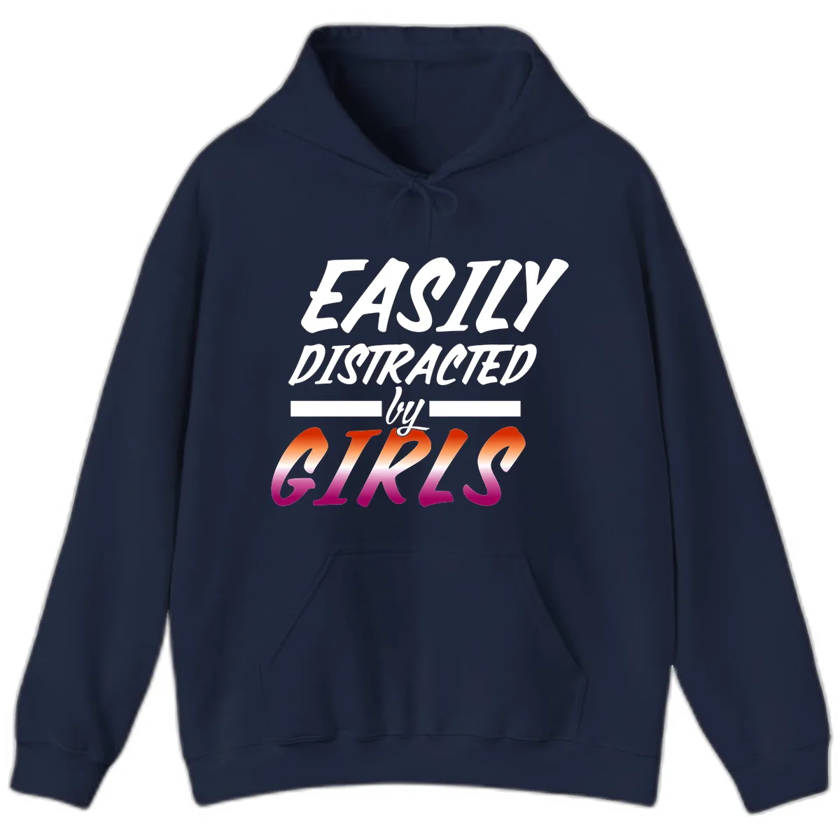 Easily Distracted by Giks Hoodie in Navy