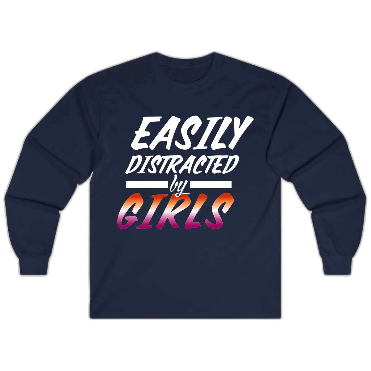 Easily Distracted by Giks Long Sleeve in Navy