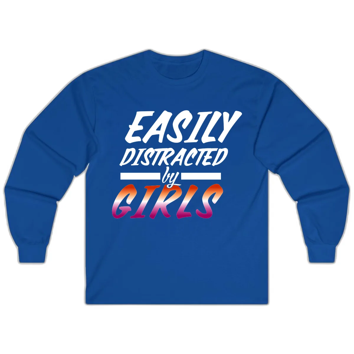 Easily Distracted by Giks Long Sleeve in Royal