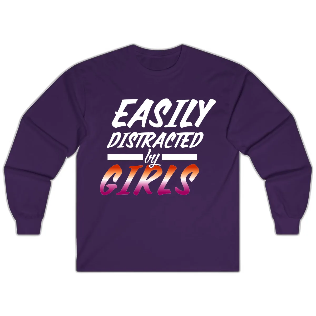 Easily Distracted by Giks Long Sleeve in Purple