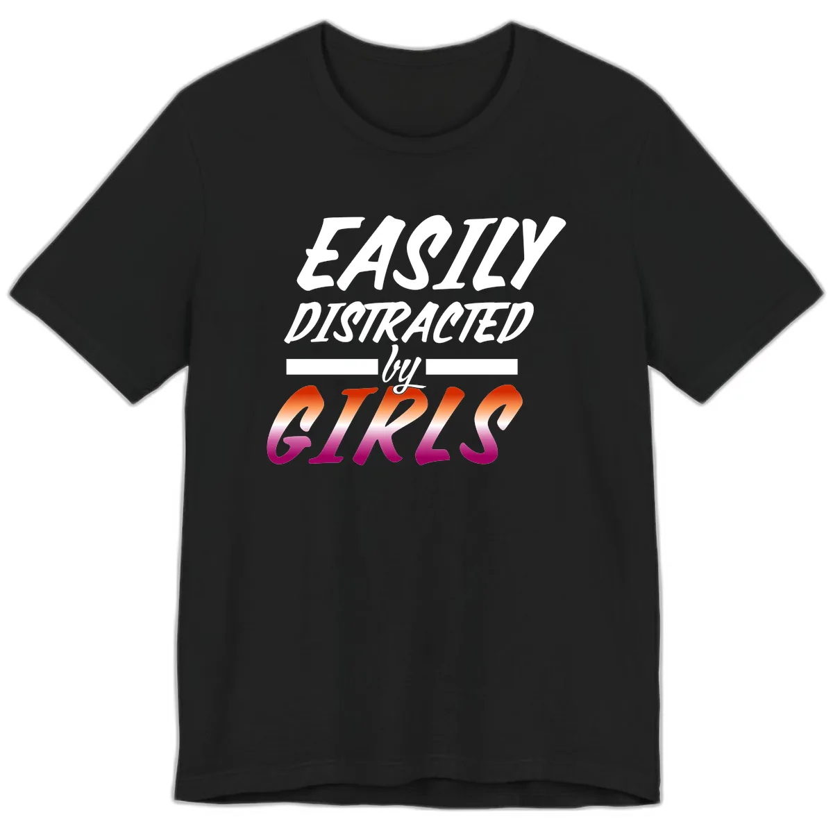 Easily Distracted by Giks Premium T-Shirt in Black