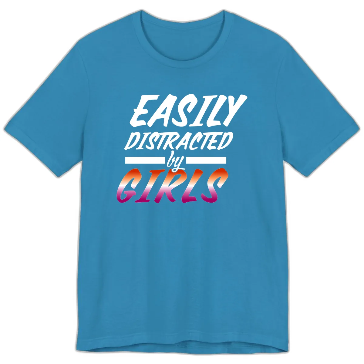 Easily Distracted by Giks Premium T-Shirt in Aqua