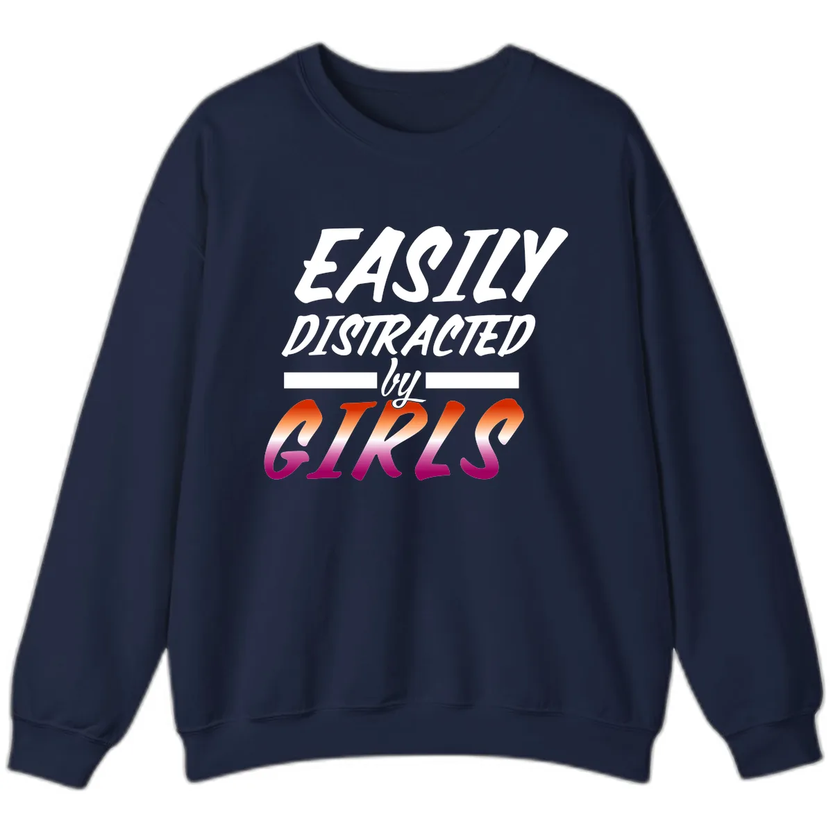 Easily Distracted by Giks Sweatshirt in Navy