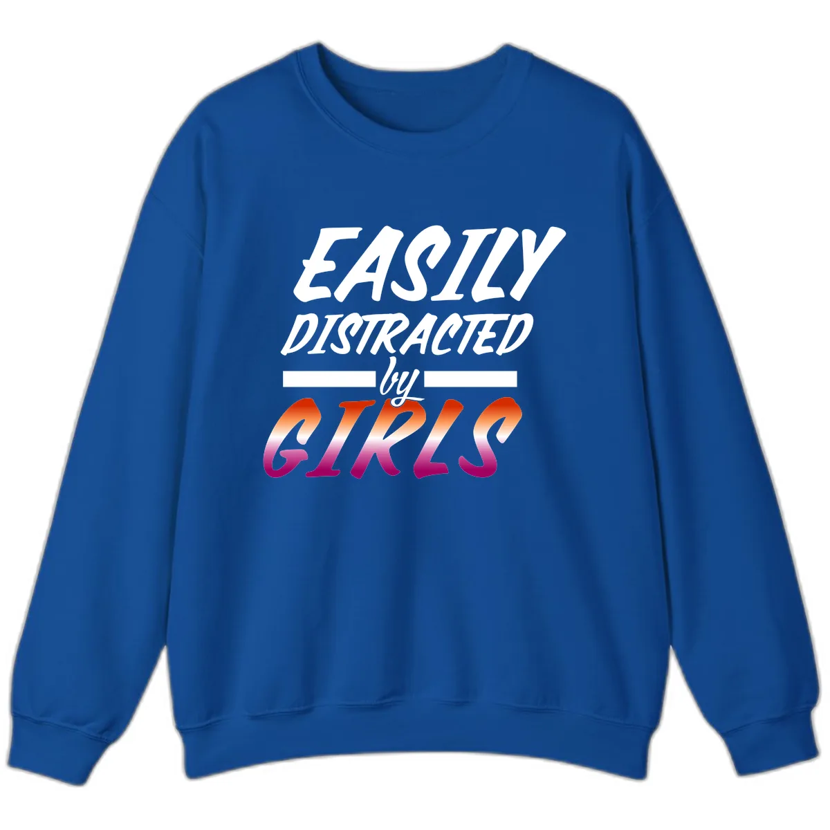 Easily Distracted by Giks Sweatshirt in Royal