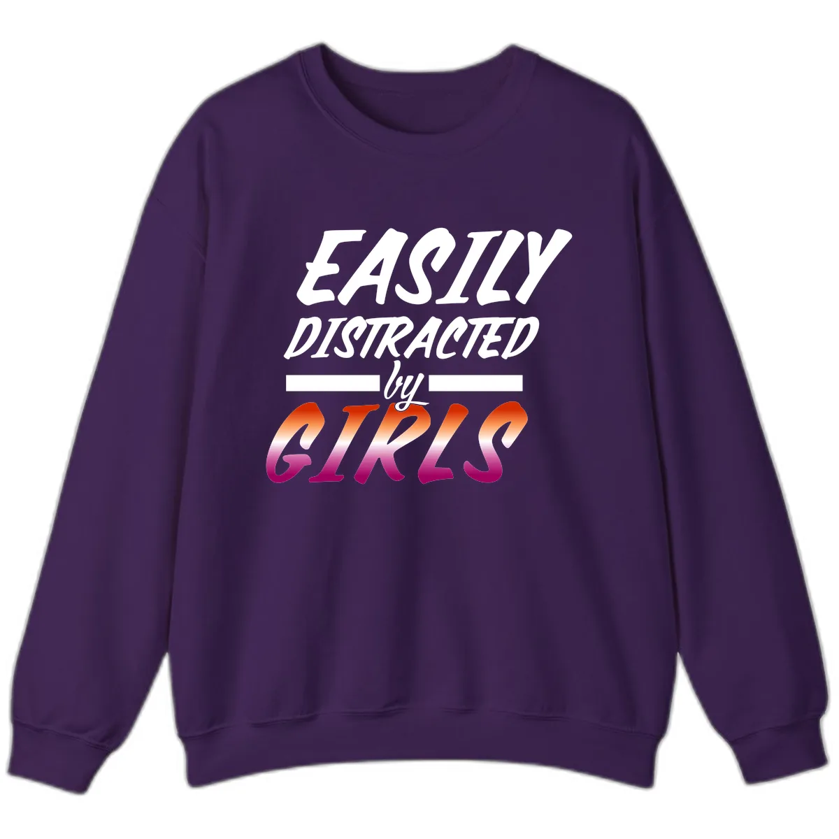 Easily Distracted by Giks Sweatshirt in Purple