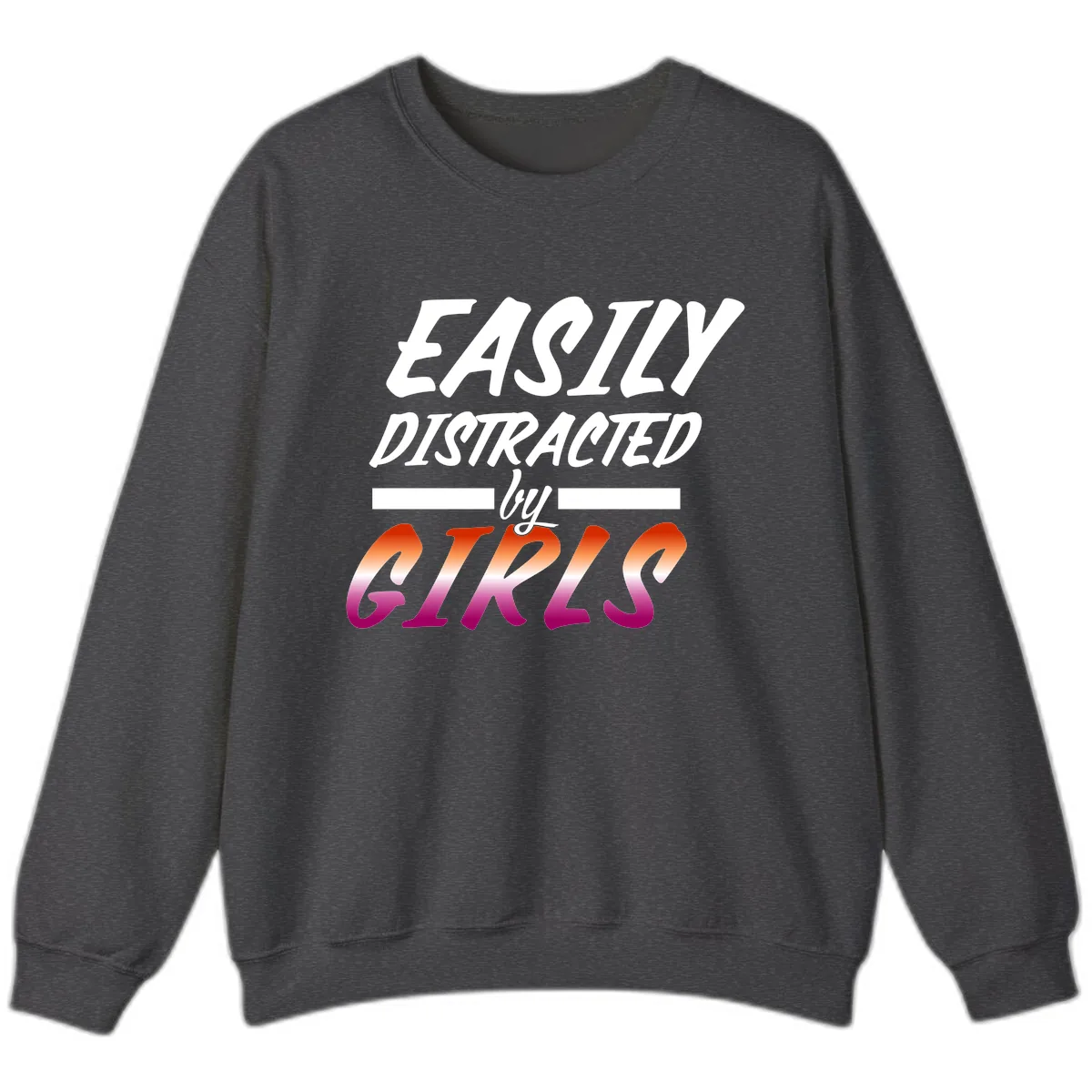 Easily Distracted by Giks Sweatshirt in Dark Heather