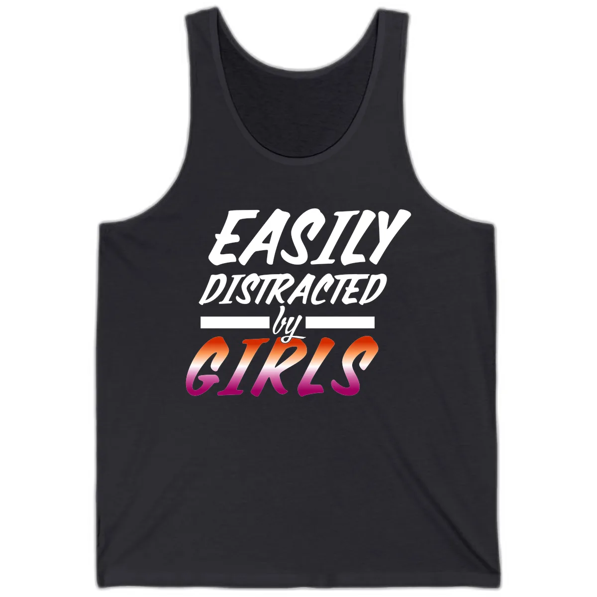 Easily Distracted by Giks Tank in Dark Grey