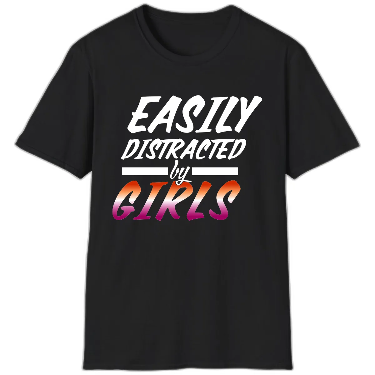 Easily Distracted by Giks T-Shirt in Black