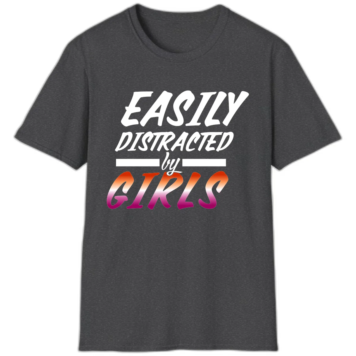 Easily Distracted by Giks T-Shirt in Dark Heather
