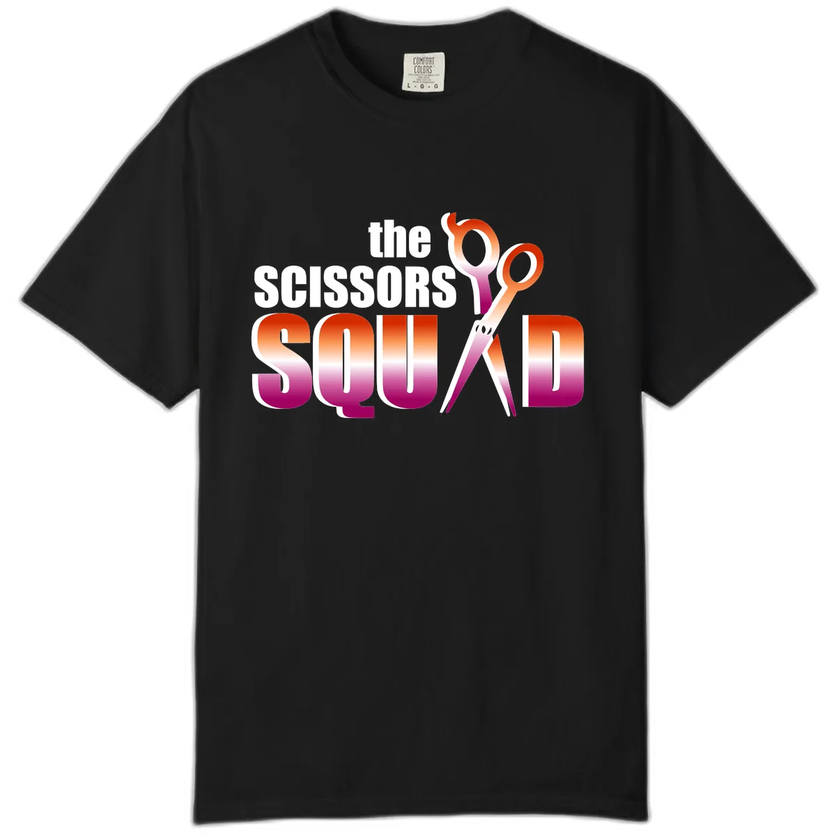 The Scissors Squad Comfort Color in Black