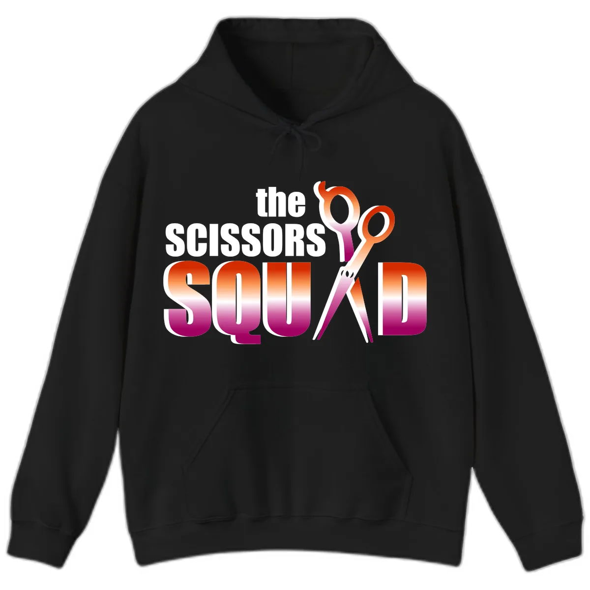 The Scissors Squad Hoodie in Black