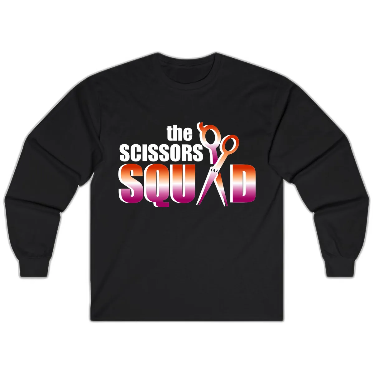 The Scissors Squad Long Sleeve in Black