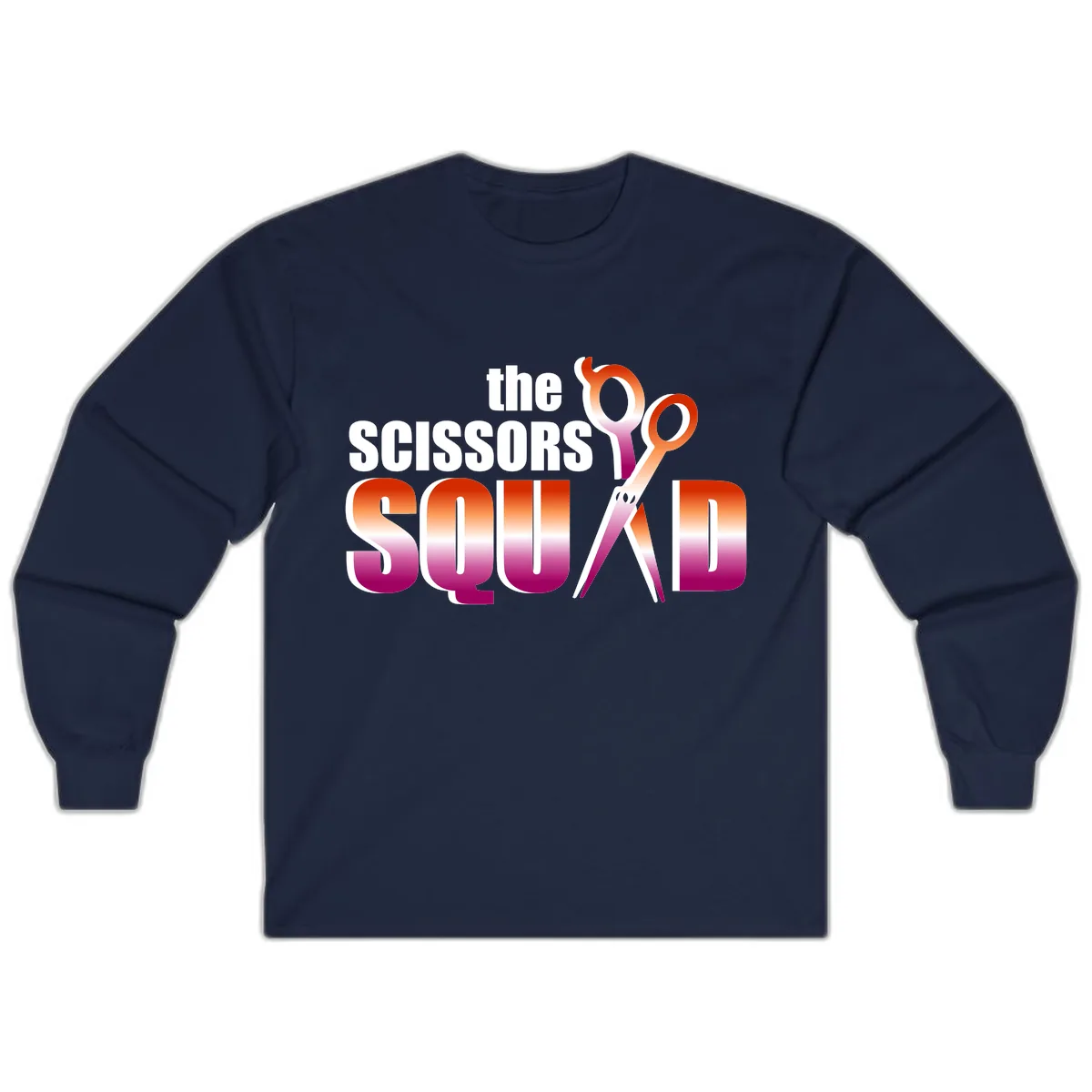 The Scissors Squad Long Sleeve in Navy