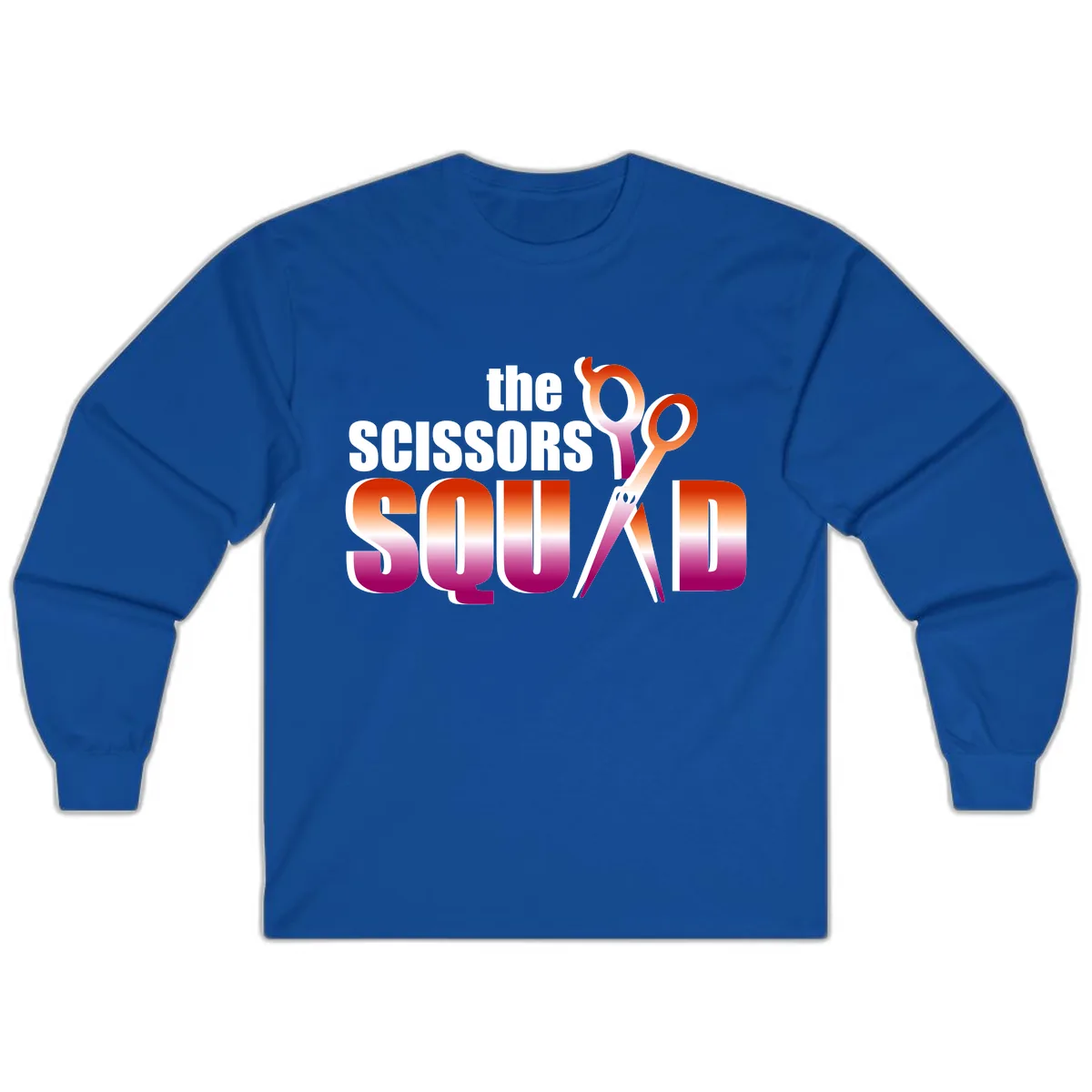 The Scissors Squad Long Sleeve in Royal
