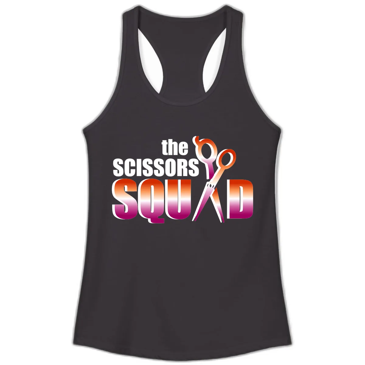 The Scissors Squad Ladies Tank in Black