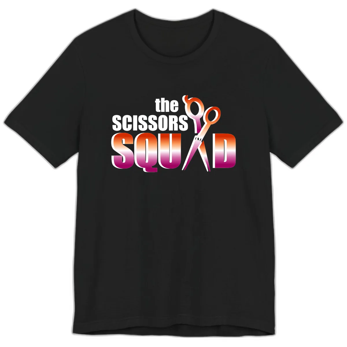 The Scissors Squad Premium T-Shirt in Black